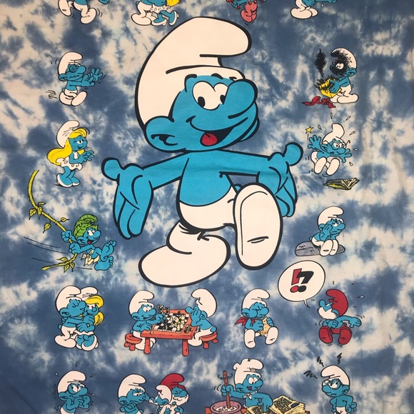 The Smurfs tie dye all over print T-shirt … - Picture 5 of 6
